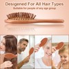 Arshray Natural Red Eucalyptus Bamboo Paddle Hairbrush for Women,Reduces Static