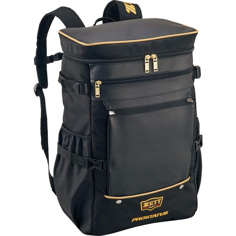 Zett BAPF21 Baseball Pro Status Square Daypack Front Parts, Black