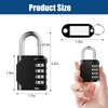 Combination Padlock, 2 Pcs 4 Digit Resettable Security Padlock, Outdoor