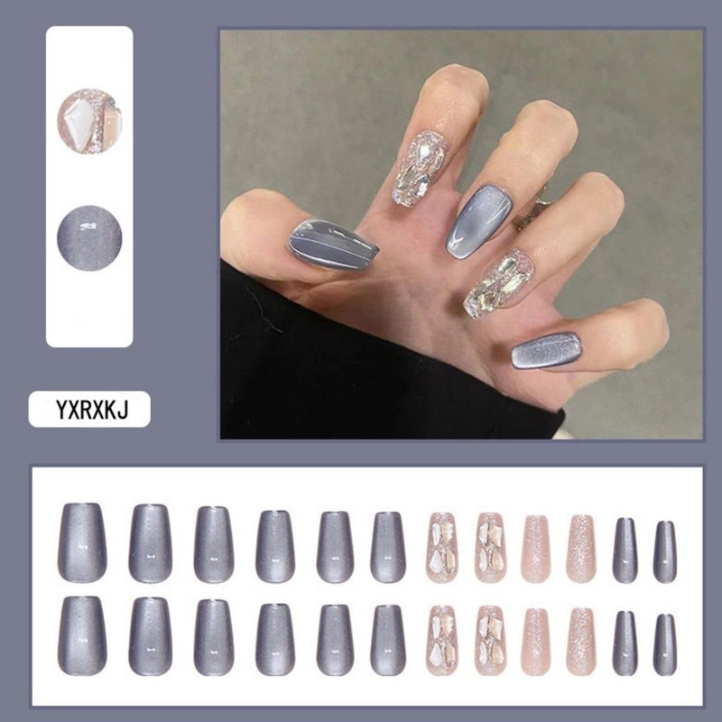 YXRXKJ Nail Tips, Medium, 24 Pieces, Nail Tips, Short, Popular,