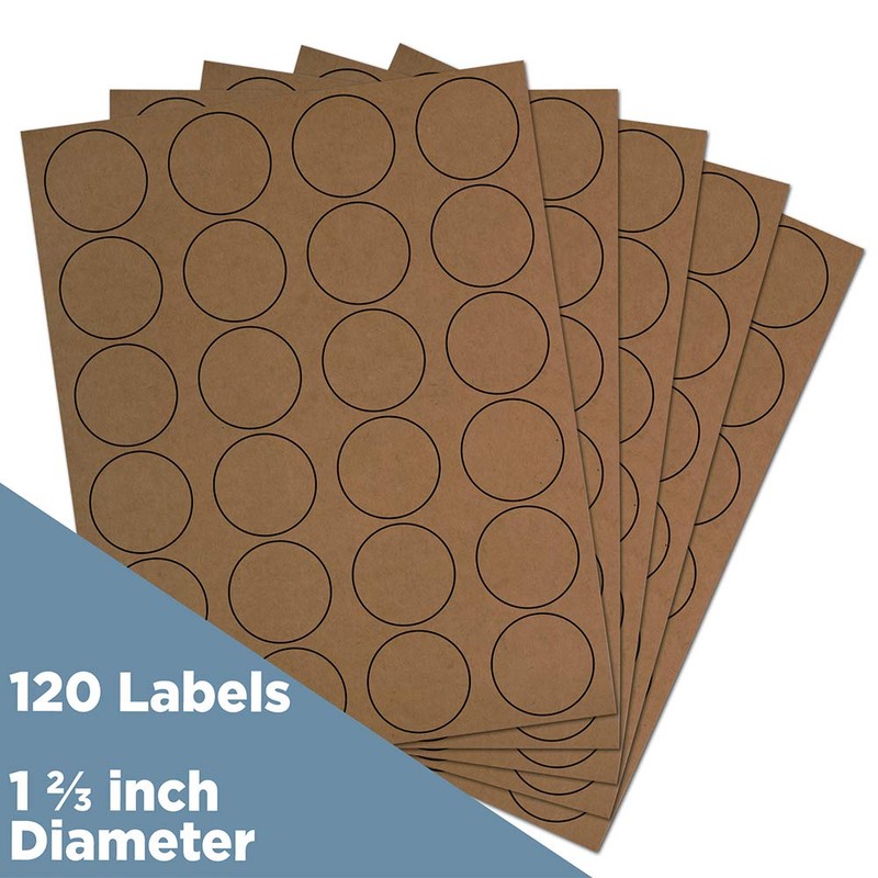 JAM Paper® - Natural Brown Kraft Circle Label Sticker Seals-