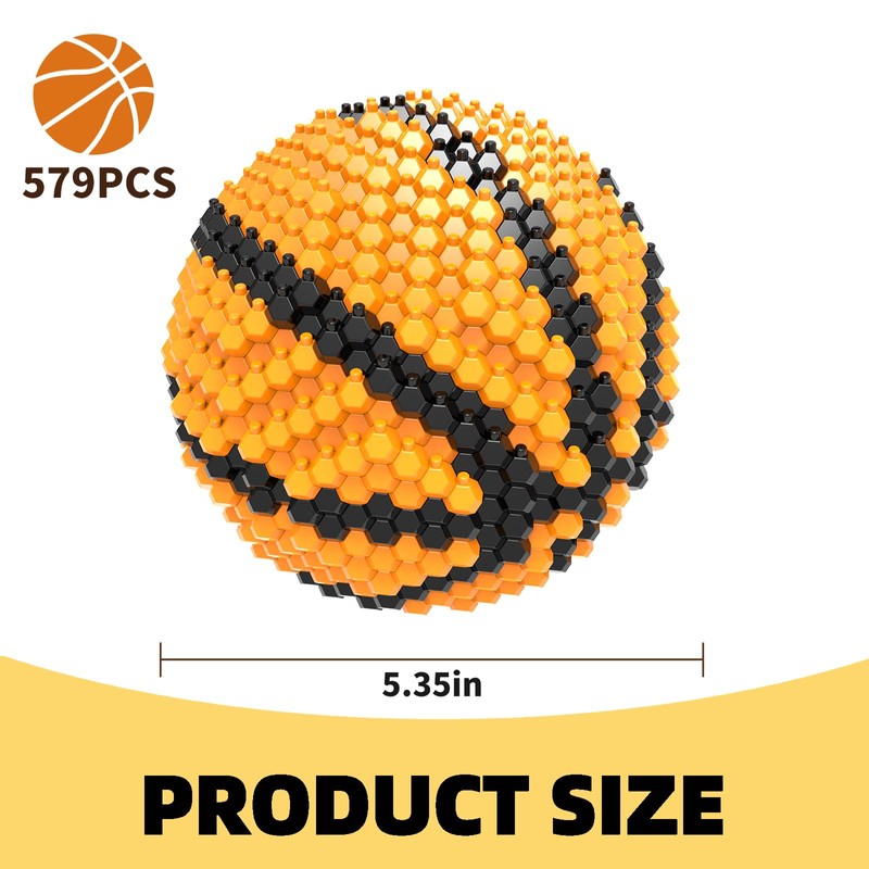 KADELE KADELE Basketball Building Block Set, Adults challenging STEM Block