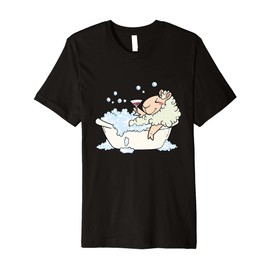 Funny Bathtub Chill Out Sheep Bubble Bath Relax Premium T-Shirt