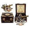Hanzla Collection Astrolabe Antique Brass Ship Sextant Nautical Navigation Instrument