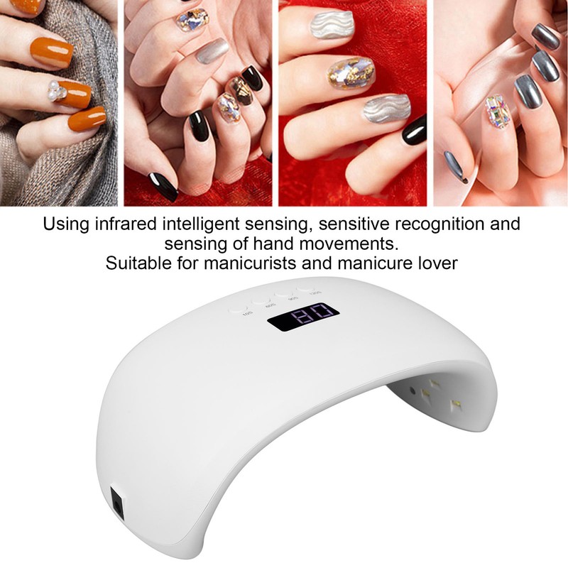 Nail Polish Dryer 24W Power 21pcs Light Chips Smart Sensing