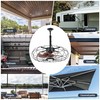 20" Outdoor Ceiling Fan with Light, With Remote and App