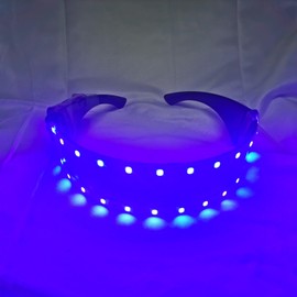 TAMNQKASS LED Light Up Glasses,Glowing Glasses Party Favors,Glow in The Dark Glasses for Adult,Mardi Gras Carnival Party (Blue Led Glasses)