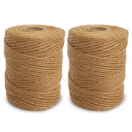 ANSIO Jute Twine Biodegradable Garden Twine - 333 Feet / 101m Jute String, 3 Ply 2mm Thickness Jute Rope for Decoration, Garden, Floristry, DIY Arts, Bundling, Crafts & Wrapping - Brown (Pack of 2)