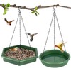 GEEZY Bird Feeder and Bird Bath, 2 in 1 Hanging