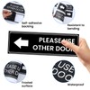 LIQWEI 4Pcs Please Use Other Door Sign, Self-Adhesive Uses Other