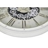 LJLB Elegant 30" Round Wall Clock with Gear Mechanism, Non-Ticking