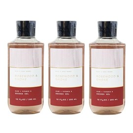 Generic Bath and Body Work Men's Collection ROSEWOOD & SMOKE Shower Gel Bundle - Lot of 3, red