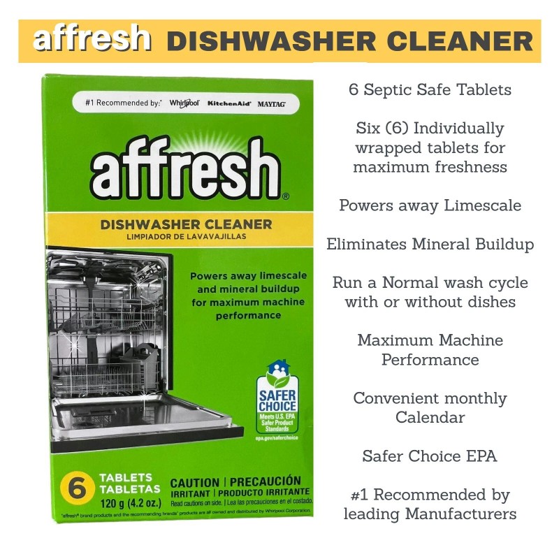 Affresh Dishwasher Cleaner Tablets | Removes Limescale, Mineral & Odor