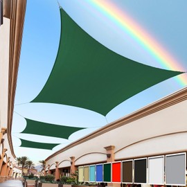 Royal Shade 13' x 23' Green Rectangle Square Sun Shade Sail Order to Make RTAPR1620 Canopy, UPF50+ 95% UV Blockage, 200GSM Commercial Standard Heavy Duty, 3 Years Warranty (We Make Custom Size)