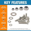 M6 x 40mm Hex Head Nuts and Bolts and Washers