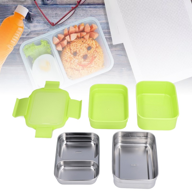 304 Stainless Steel Electric Lunch Box Double Layer Insulated Lunch