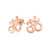 Zen Yoga Om Aum Cut Out Symbol Stud Earrings For
