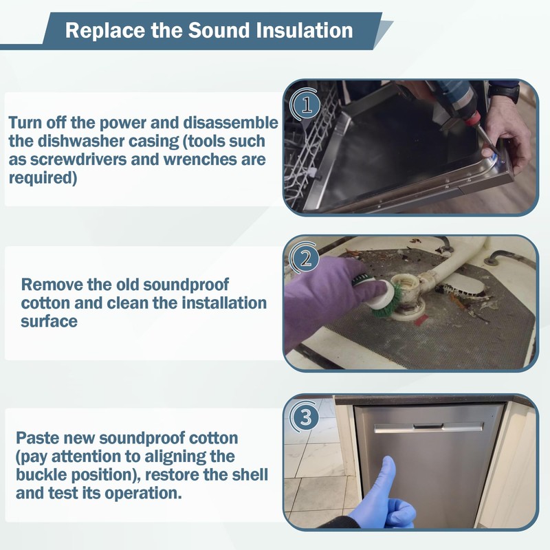 11050210 Dishwasher Sound Insulation Compatible with Bosch Thermador
