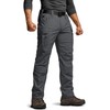 CQR Men's Flex Stretch Tactical Pants, Water Resistant Ripstop Cargo