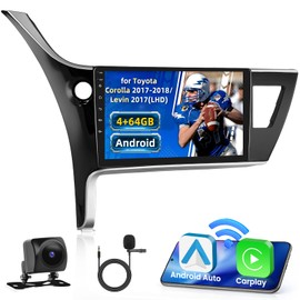 8 Core 4+64G Inefala for Toyota Corolla 2017-2018/Levin 2017 Android Car Radio Stereo with Wireless Carplay Android Auto, 10.1" Touchscreen with GPS WiFi BT5.0 FM/RDS 32EQ DSP Canbus Backup Camera
