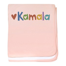 CafePress Kamala Hearts Baby Blanket, Super Soft Newborn Swaddle