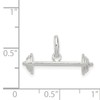 Sterling Silver Barbell Charm Pendant Weightlifting