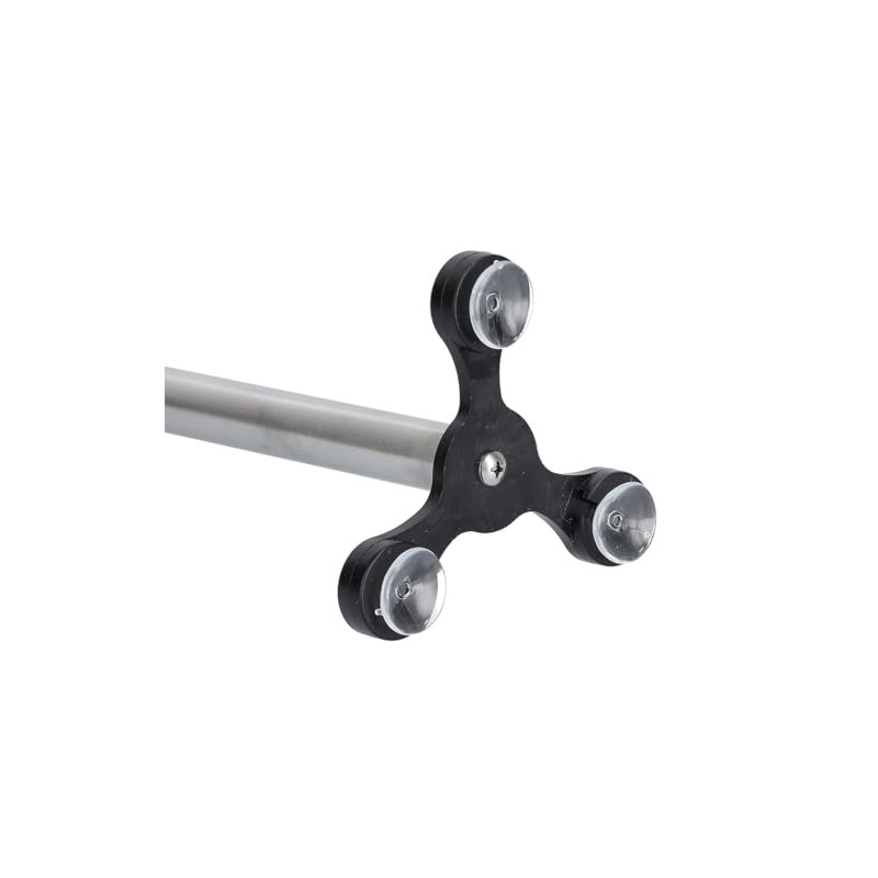Zeller Kitchen Roll Holder 14x14x33cm with Suction Cap, Silver