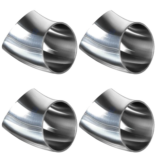 Moqqicoo 4 Inch 45 Degree Stainless Exhaust Elbow-14GA/.078" Wall-Thickned SS304
