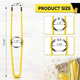 Quixotical Corn Peeler, Stainless Steel Corn Peeler Stripper, Adjustable Corn Cutter, Cob Peeler Slicer for Kitchen, Home, Restaurant, Corn on The Cob