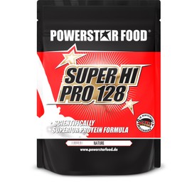 POWERSTAR FOOD Powerstar SUPER HI PRO 128 Natur 1kg | Mehrkomponenten Protein-Pulver ohne Süßungsmittel | Höchstmögliche Biologische Wertigkeit | Neutrales Eiweiß-Pulver mit 81% Protein i.Tr. | Zum Muskelaufbau
