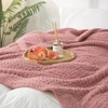 Waffle Throw Blanket, Soft Plush, 50x60 in, Dusty Rose