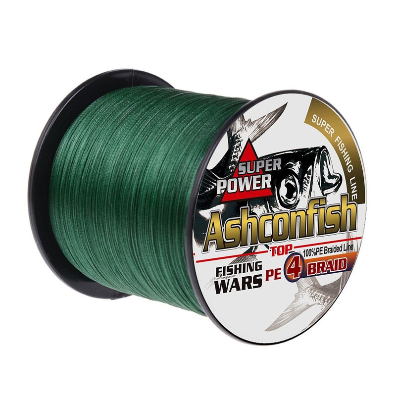 Ashconfish Polyethylene 4 Braid Fishing Line, 4 Strand, X4, 1093.6