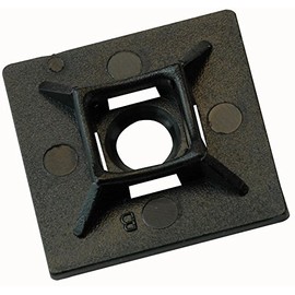 Cable TIE Bases 28X28 | Cable Management TIE MOUNTS Accessories, 100 X Qty - HFC2/4BLACK