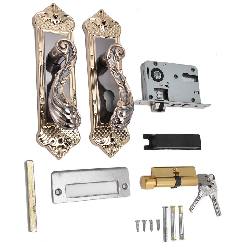 Door Handle Lock Silent Lock Bearing Safety Lever Handle Reversible
