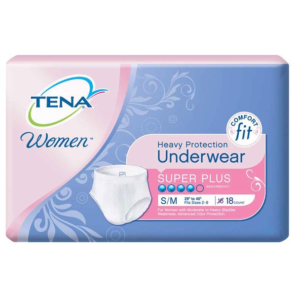 Tena Incontinence Underwear for Women, Protective, Small/Medium, 18 Count