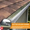 4 Pcs Gutter Valley Splash Guard,Straight Rain Diverter Roofing Gutter