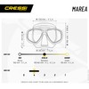 Cressi Sub S.p.A. Marea Masque de plongée Transparent/Jaune
