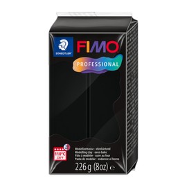 STAEDTLER FIMO Professional 8042 8042-9 Oven Hardening Modelling Clay, Especially for Professionals and Artists, Single Product Black