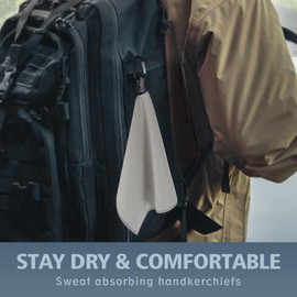 KinHwa Handkerchiefs for Men Sweat Absorbing Handkerchiefs Hankies for Men & Women Quick-Dry Microfiber Sweat Rags Towels for Gym Sports, and Work (10 * 10IN 5Pack, L-grey)