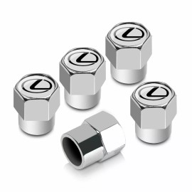 Lexus Plastic Lexus Tire Stem Valve Caps Set (Chrome)