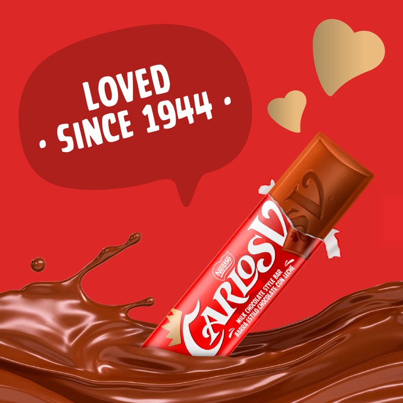 Carlos V Milk Chocolate Style Full-Size Mexican Candy Bar, Bulk