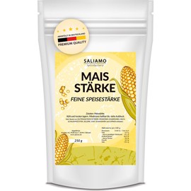 Saliamo | 250 g corn starch powder | cornstarch | gluten free | for binding and thickening sauces | resealable |