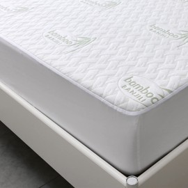 BANJILI -Bambus Waterproof Mattress Protector 140 x 200 cm, Breathable Mattress Topper, Anti-Allergy, Anti-Mite, Mattress Protector for Baby, Children, Pet