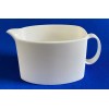 Unmarked Creamer Pitcher with Handle, White Bone China Milk Pitcher