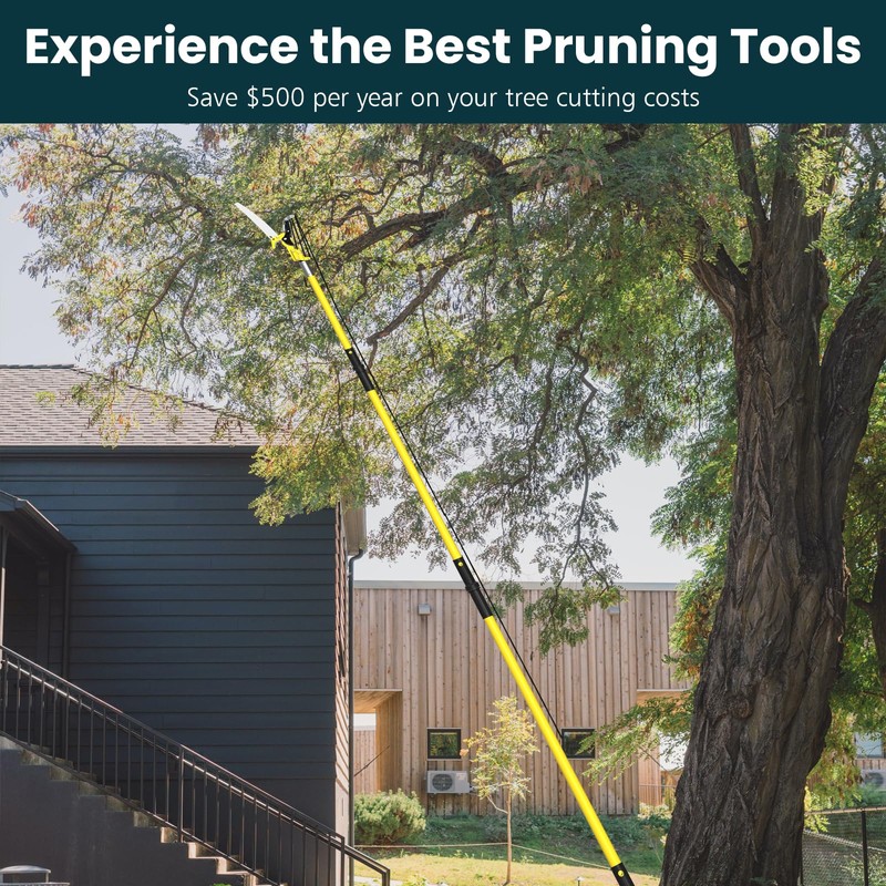 Dremmt Manual Pole Saws for Tree Trimming 27 FT, Tree