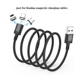 [3-Pack] Kuulaa Magnetic Connector for Micro Products, Magnetic Tips Head Compatible with Andriod Procucts (Type-C Tips)