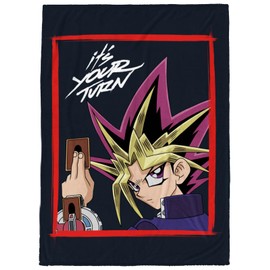 Jay Franco Yu-Gi-Oh! Plush Throw Blanket - Measures 50 x 70 Inches, Super Soft Lightweight Fleece Kids Bedding