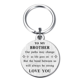 Levole Big Brother Gifts Brother Keychain - Father's Day Graduation Gifts for Brother, Brother Birthday Christmas Valentines Gifts, Brother Keyring Tags Gifts from Sister