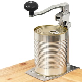 Commercial Can Opener, Manual Stainless Steel Table Can Openers, Industrial can opener for 10 cans Up to 11” Tall, Manual Can Opener with Plated Steel Base Stainless Steel Blade For Bars Hotel Kitchen