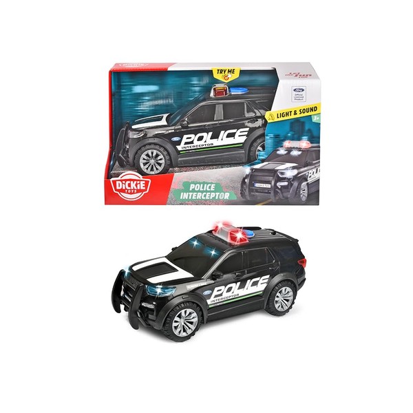 Dickie Toys HK Ltd Light & Sound Ford Police Interceptor, Black